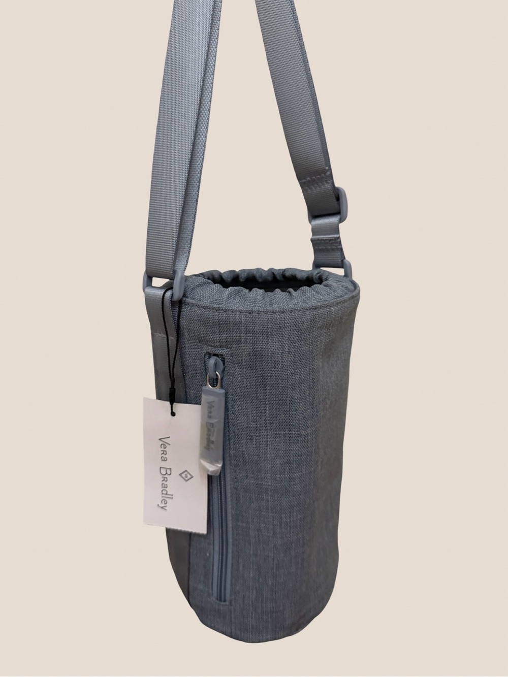NWT Vera Bradley Lighten Up Water Bottle Crossbody in Zen Gray